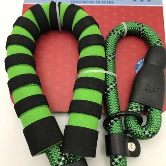 America’s Vet Dogs Slip Dog Lead Up To 30 Lbs Green/Black- NEW - Picture 5 of 6